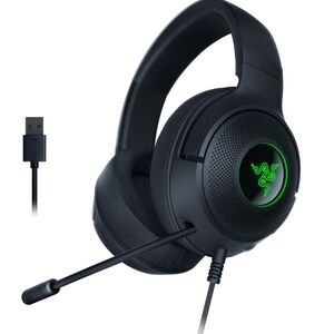 Razer Kraken V3 X Wired Black Gaming Headset with Green LED